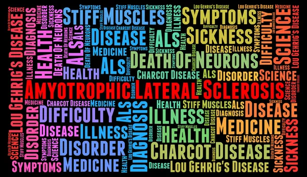 Amyotrophic Lateral Sclerosis word cloud concept — Stock Photo, Image