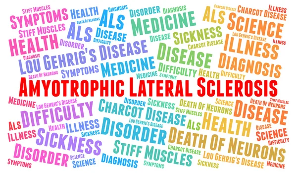 Amiotrófiás laterális szklerózis szó felhő fogalmát — Stock Fotó