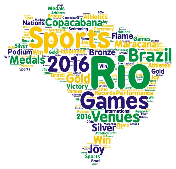 Rio 2016 ordet sky-konsept – stockfoto