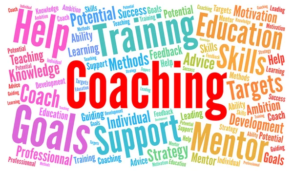 Parole di coaching concetto cloud — Foto Stock