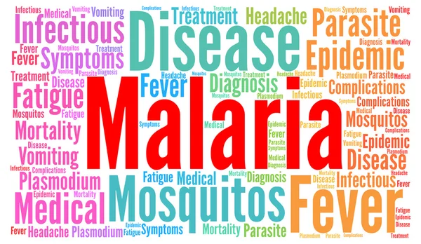 Concetto di malaria word cloud — Foto Stock