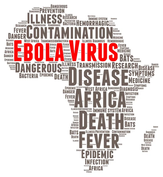 Ebola-virus ordet cloud koncept — Stockfoto