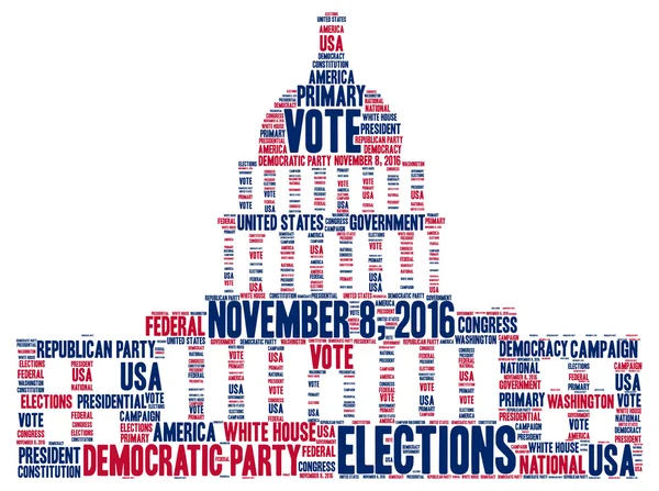 États-Unis d'Amérique élections 2016 word cloud — Photo