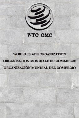  Dünya Ticaret Örgütü işareti bir duvar