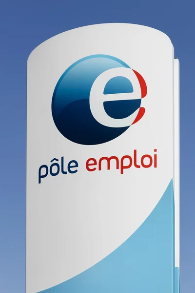 Pol Emploi Schild auf einer Plakatwand, Frankreich — Stockfoto