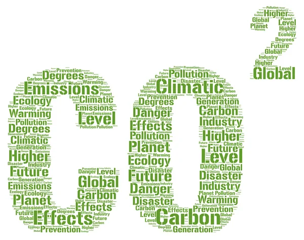 CO2-word cloud concept — Stockfoto