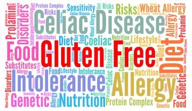 gluten free word cloud kavramı 