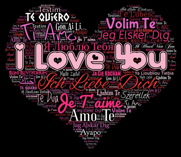 I Love you in different languages — стоковое фото