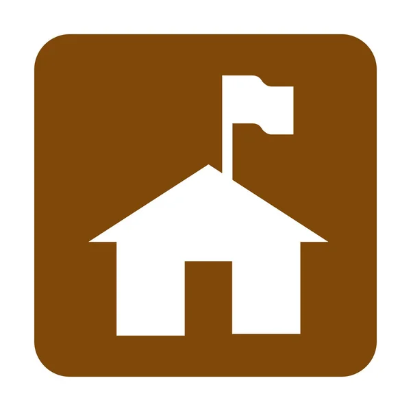 Rangers Station Symbol Pictogram Illustration — Stock Photo, Image