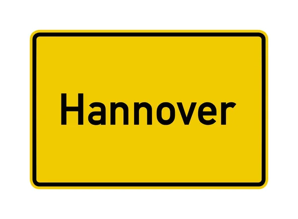 Hannover Kenti Almanya Yol Tabelasını Sınırlıyor — Stok fotoğraf