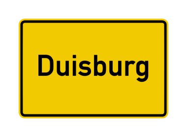 Almanya 'da Duisburg kenti yol tabelasını sınırlıyor 