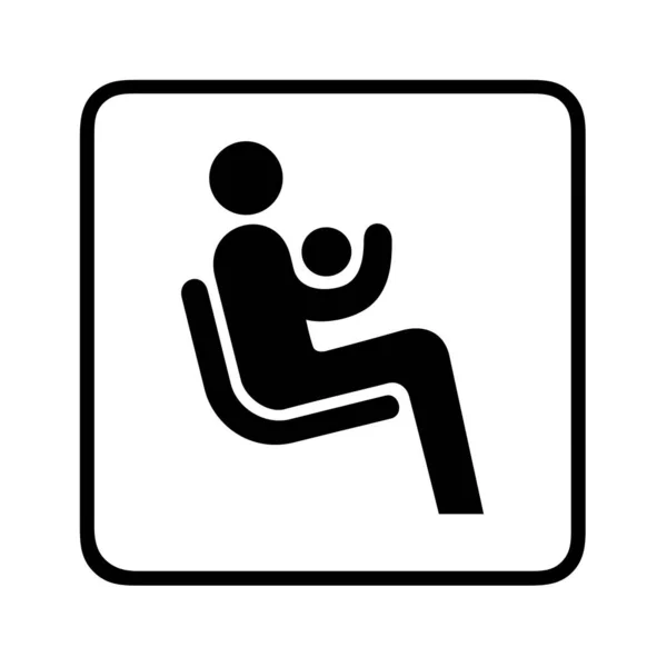 Borstvoeding Gebied Teken Pictogram — Stockfoto