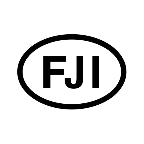 Országkód Gépjármű Nyilvántartási Szám Fiji — Stock Fotó