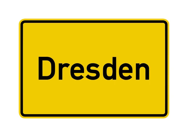 Дрезденське Місто Обмежує Дорожні Знаки Німеччині — стокове фото
