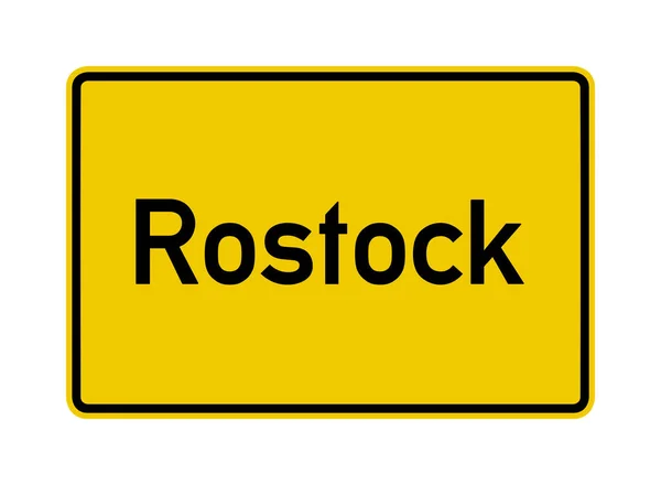 Miasto Rostock Ogranicza Znaki Drogowe Niemczech — Zdjęcie stockowe