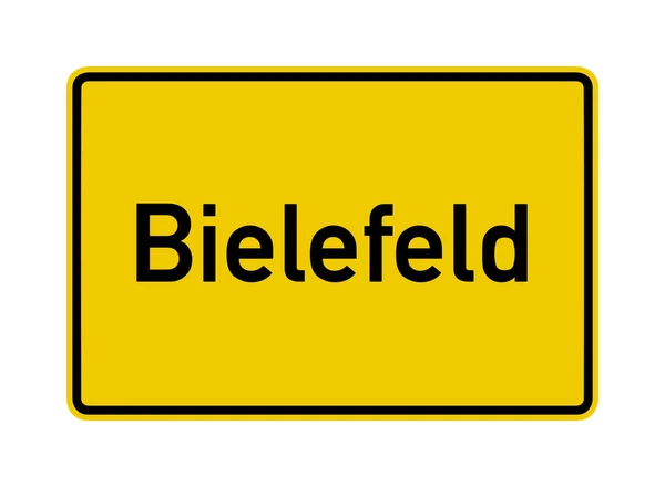 Límites Ciudad Bielefeld Señal Tráfico Alemania — Foto de Stock