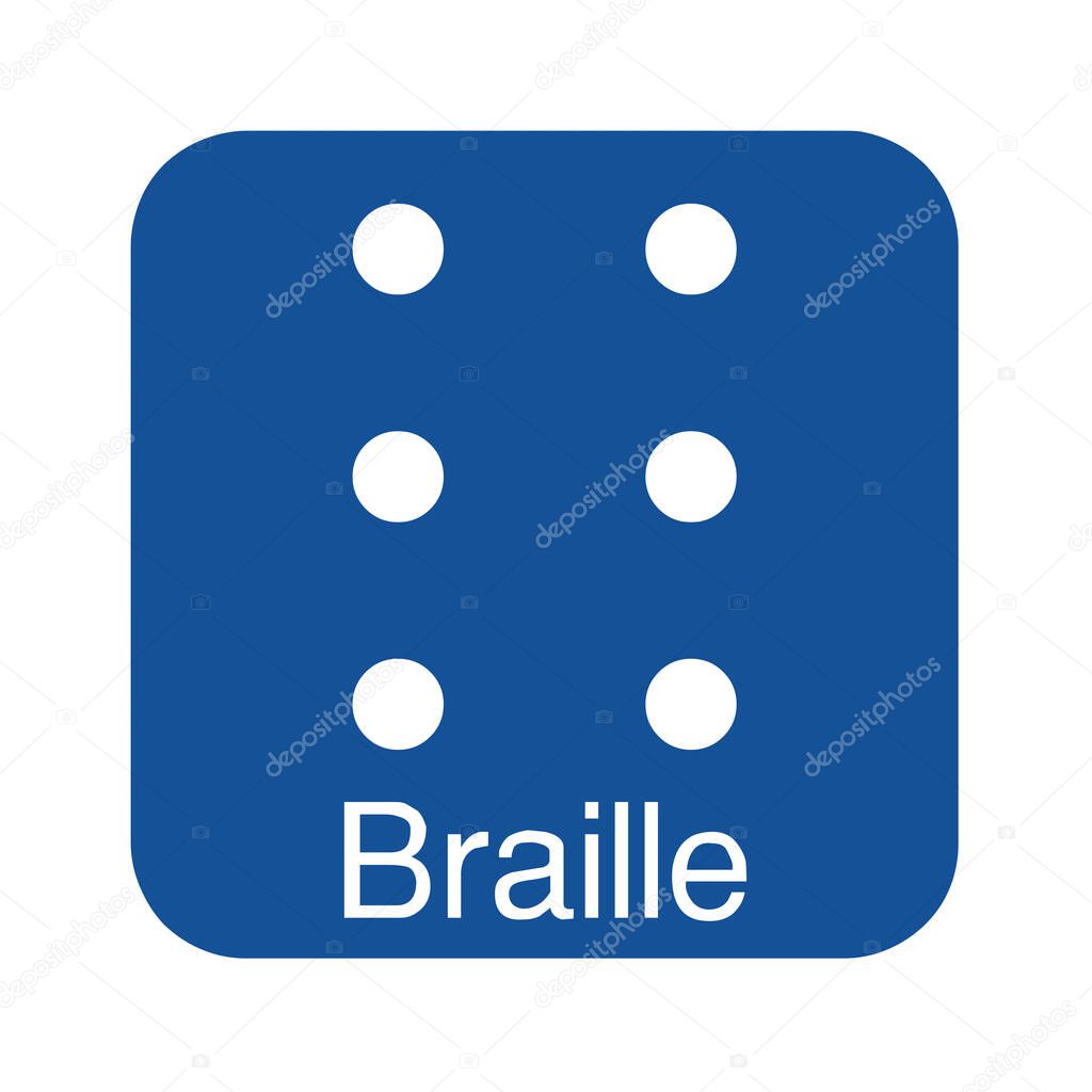 Braille symbol pictogram illustration