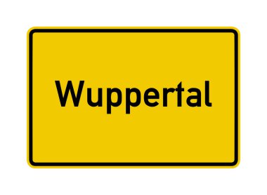 Wuppertal şehri Almanya 'da yol tabelasını sınırlıyor