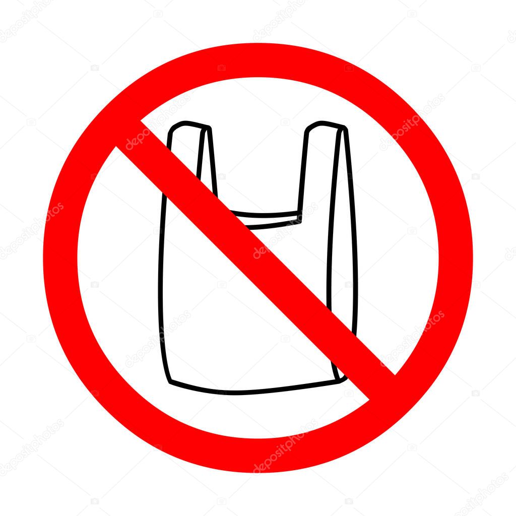 No plastic bags sign 