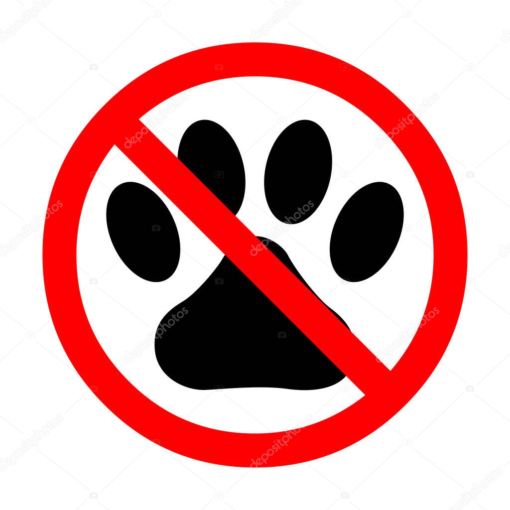 No pets allowed sign