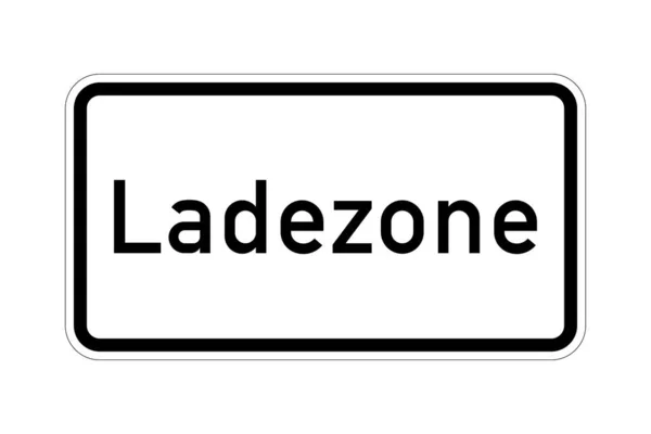 Знак Зоны Погрузки Называемый Ladezone Немецком Языке — стоковое фото