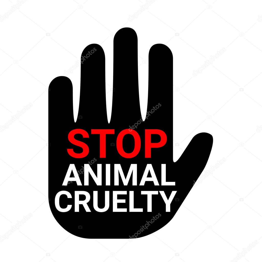 Stop animal cruelty symbol 