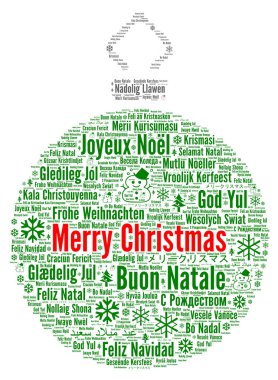  Farklı dillerde mutlu Noeller. 