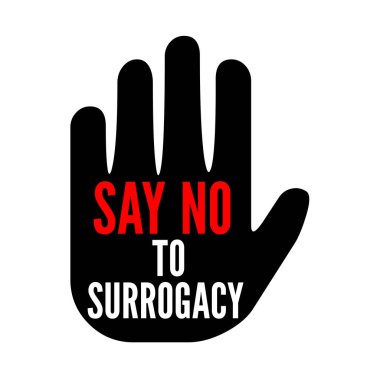 Say no to surrogacy symbol clipart