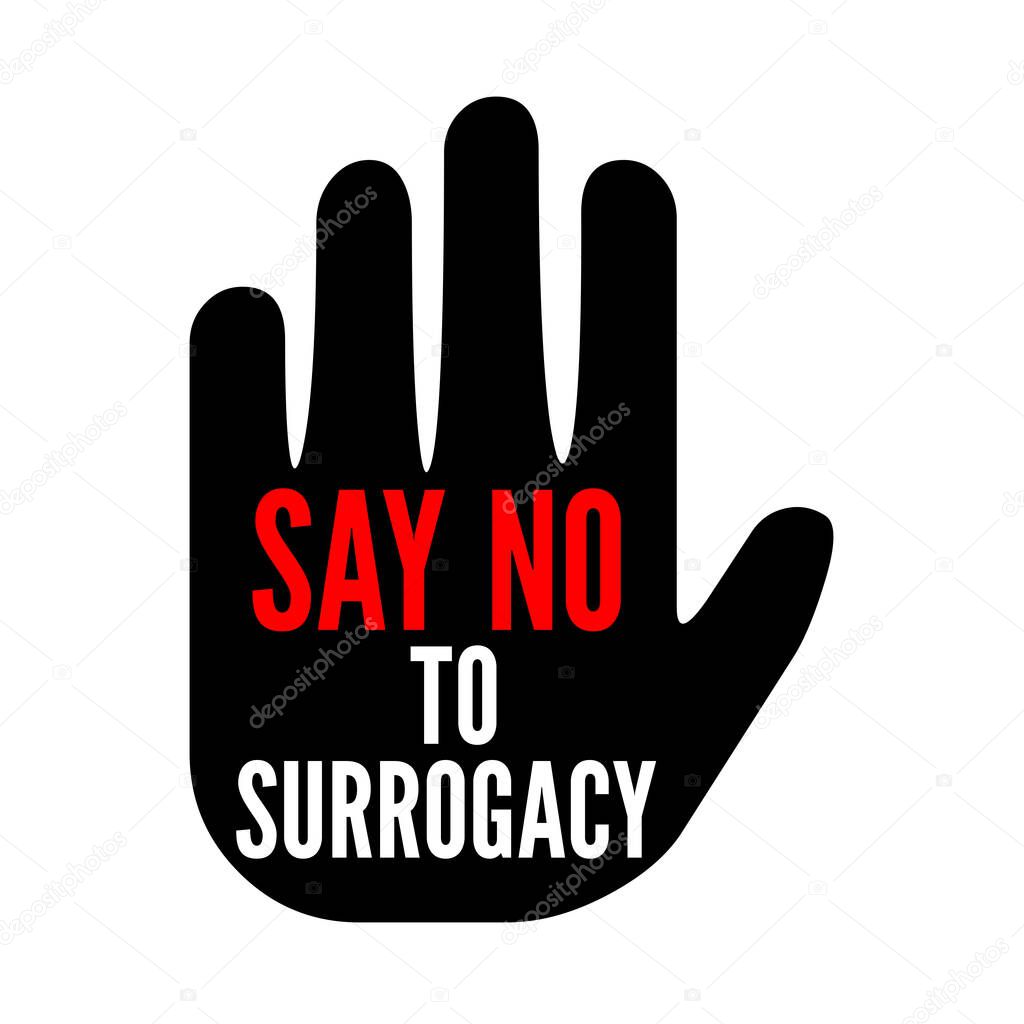 Say no to surrogacy symbol