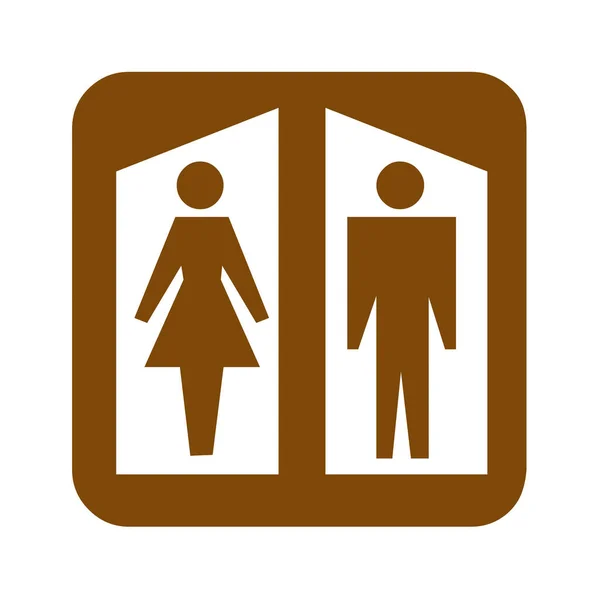 Жіноча Чоловіча Піктограма Туалету — стокове фото