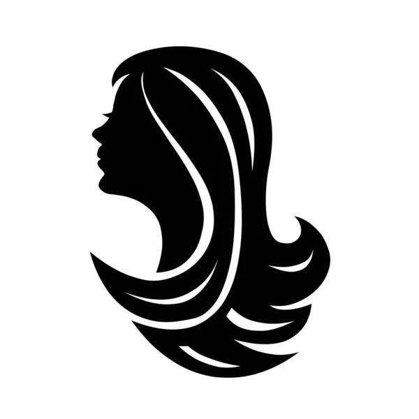 Retrato Silhueta Uma Mulher Com Corte Cabelo — Fotografia de Stock