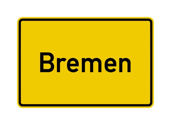 Bremen Stadsgrenzen Verkeersbord Duitsland — Stockfoto