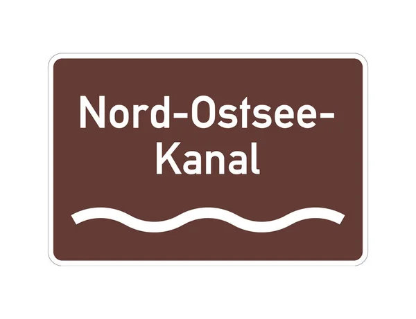 Kanał Kiel Zwany Nord Ostsee Kanal Języku Niemieckim — Zdjęcie stockowe