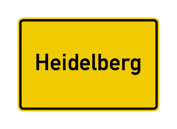 Heidelberg Πόλης Όρια Οδικής Σήμανσης Στη Γερμανία — Φωτογραφία Αρχείου