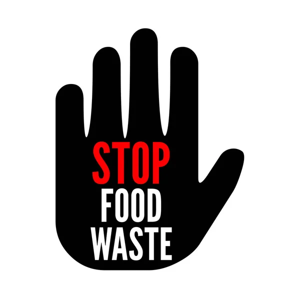 Symbol Zatrzymania Odpadów Spożywczych — Zdjęcie stockowe
