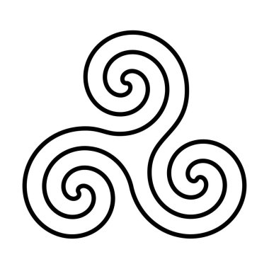 Triskelion sembolü illüstrasyonu