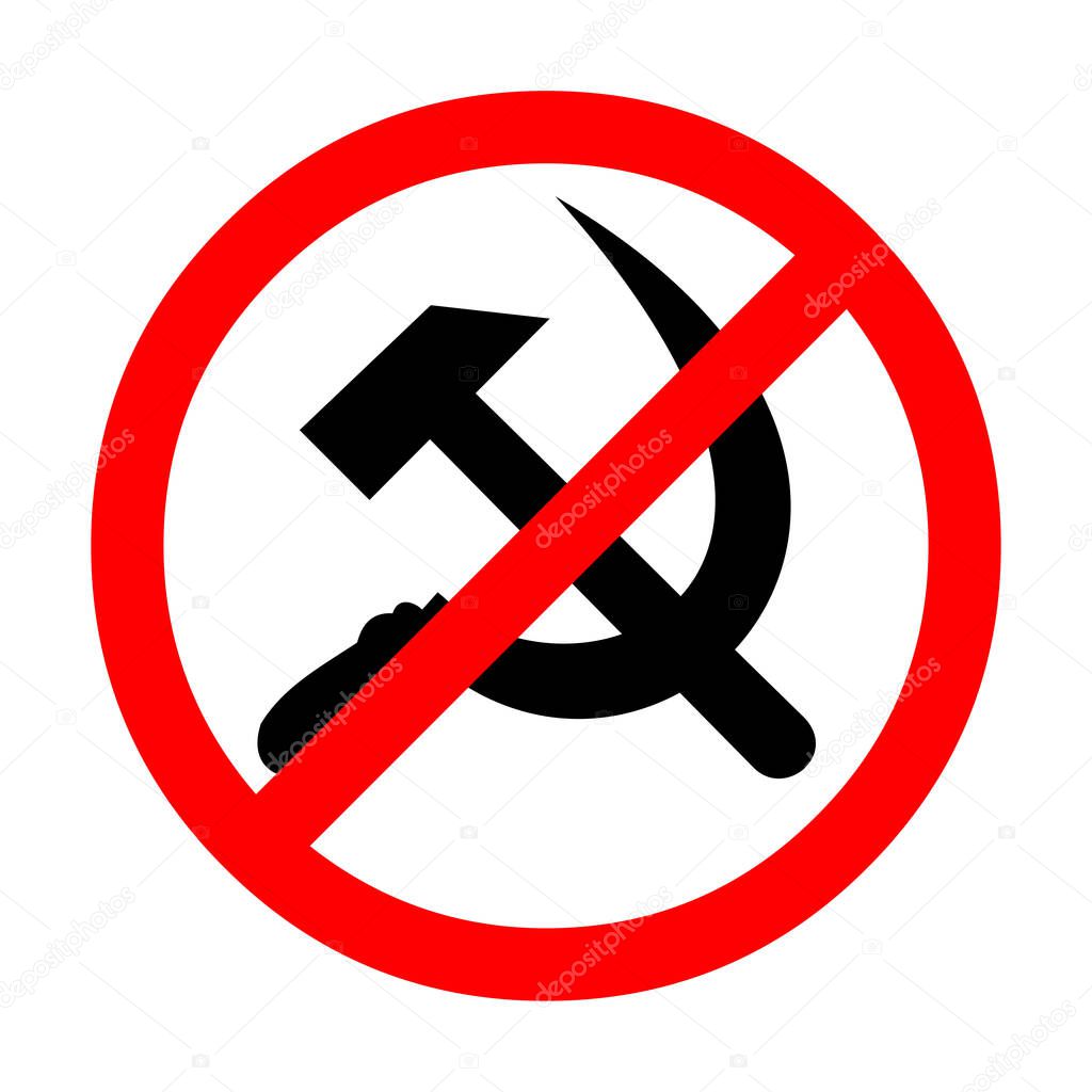 No communism sign illustration