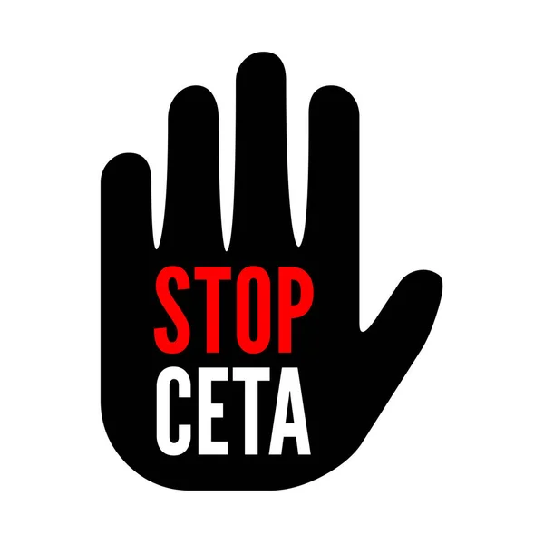 Σταμάτημα Εικονιδίου Συμβόλου Ceta — Φωτογραφία Αρχείου