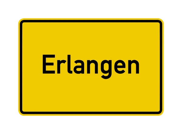 Дорожный Знак Эрлангена Германии — стоковое фото