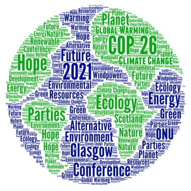 Glasgow kelime bulut kavramında COP 26
