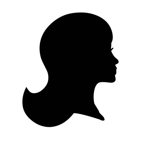 Silhouette Portrait Femme — Photo