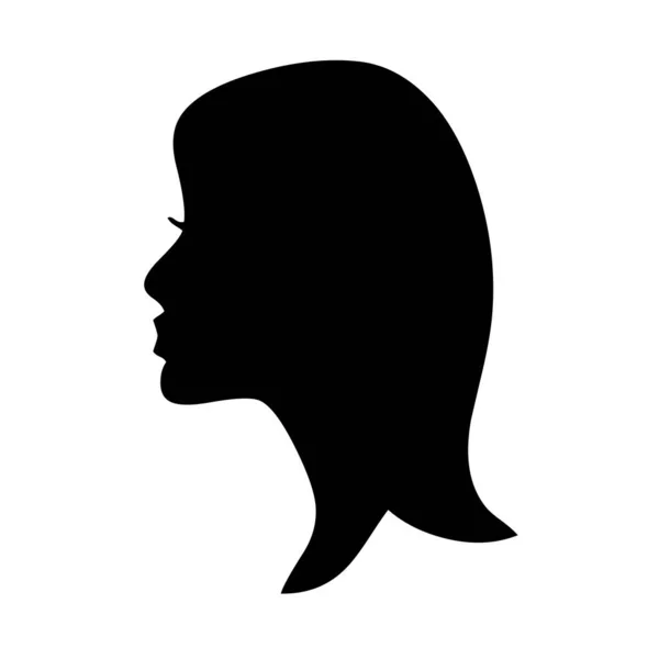 Portrait Silhouette Une Femme — Photo