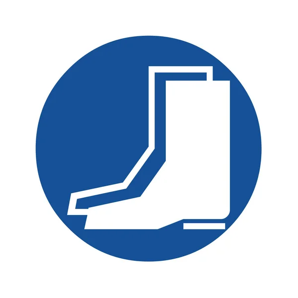 Wear Protective Footwear Symbol Icon — Stock Photo, Image