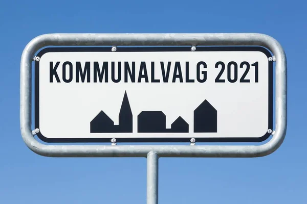 Danish Municipalities Elections 2021 Called Kommunalvag Danish Language — Stock Photo, Image