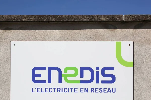 Etienne Frankreich Juni 2020 Enedis Logo Einer Wand Enedis Ist — Stockfoto