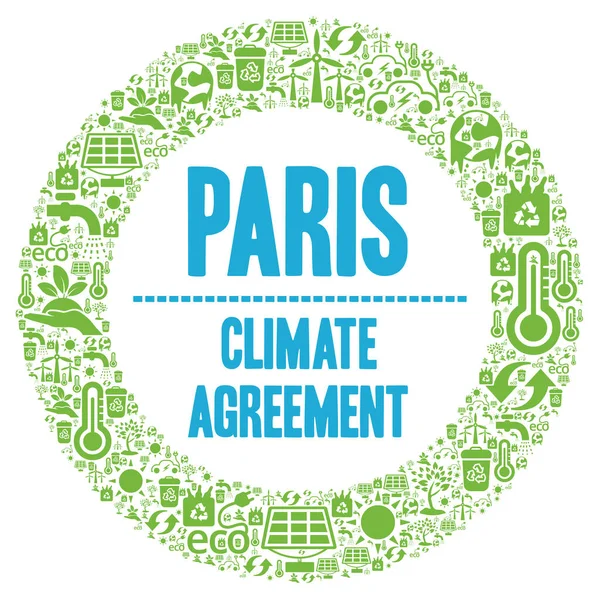 巴黎气候协定的标志 — 图库照片