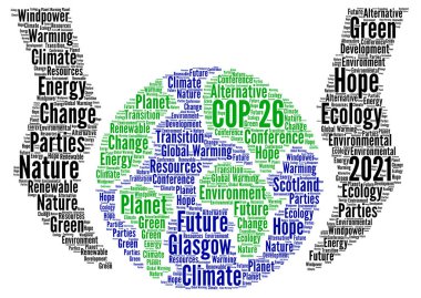 Glasgow kelime bulut kavramında COP 26