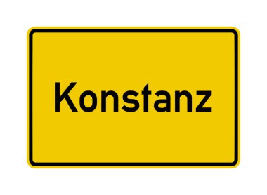 Almanya 'da Konstanz kenti yol tabelasını sınırlıyor