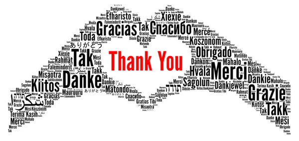 Thank You Illustration Word Cloud Different Languages — Stock Photo, Image