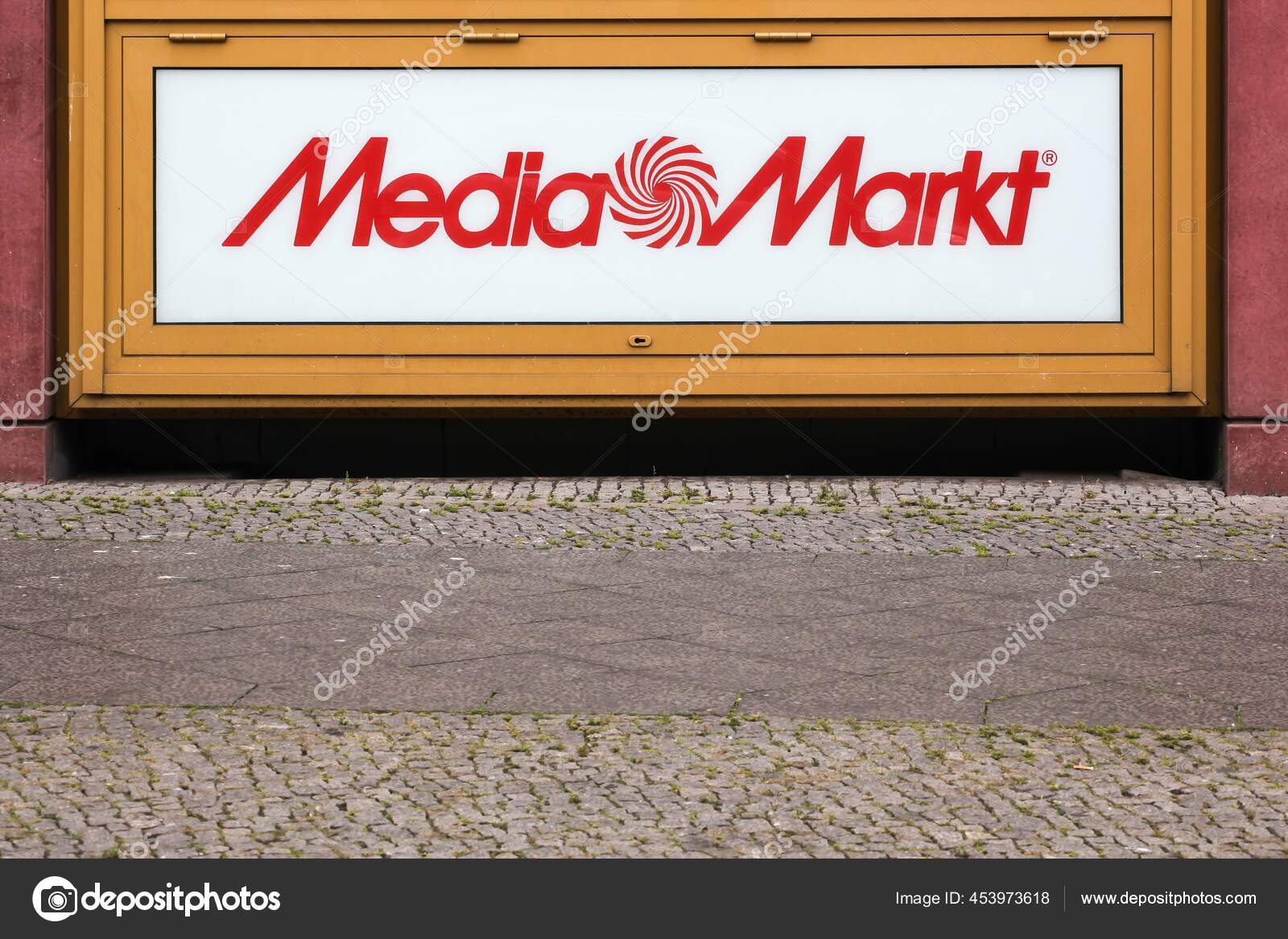 Gothenburg, Sweden - April 25 2020: Logo of Media Markt on a